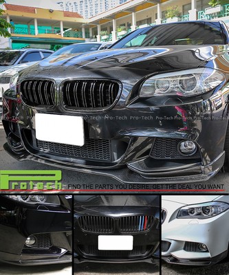 E Style Carbon Fiber Front Bumper Lip Fits 2011+ BMW 528i 535i 550i M ...