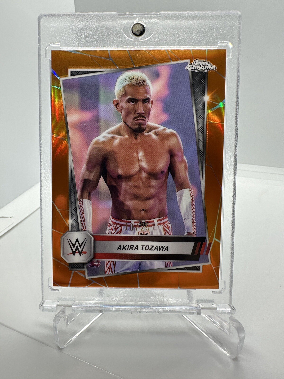 2025 Topps Chrome WWE Akira Tozawa #71 Orange Refractor Parallel #’d /25