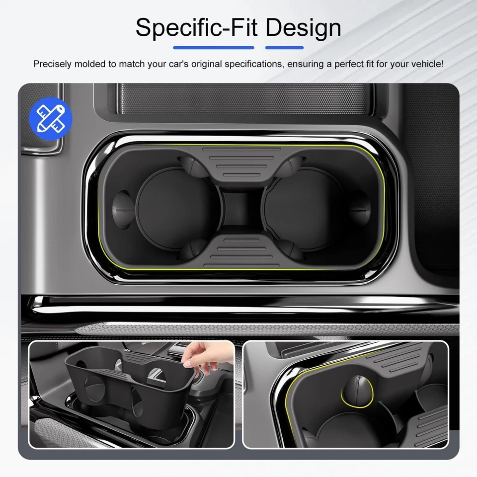 Cup Holder Center Console Organizer For 2022-2025 Chevy Silverado GMC Sierra - Image 4 of 4
