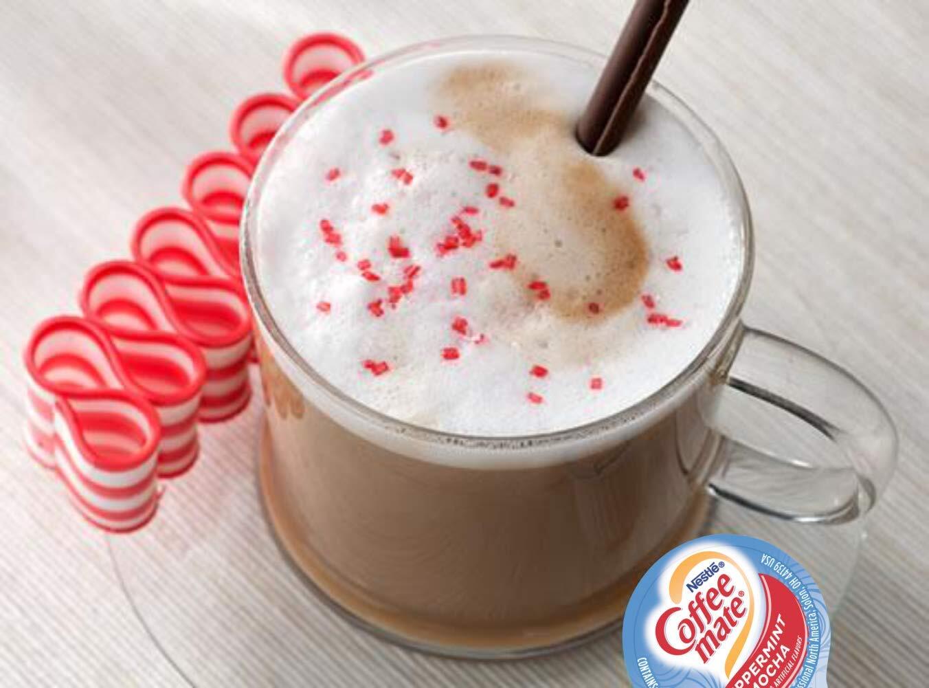 Coffee mate Peppermint Mocha Liquid Creamer Non Dairy 50 Single Serve Tubs