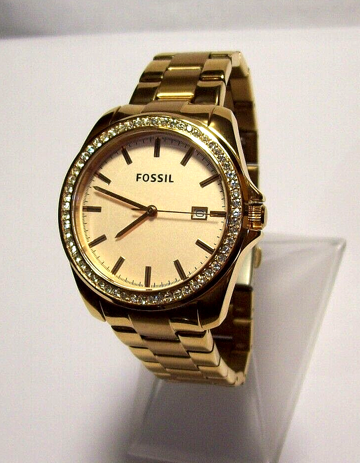 Glitz Fossil Bq3187 New Boxed Fossil Ladies Watch Diamond Glitz