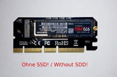 NVMe M.2 M Key PCI-E PCI Express x4 x8 x16 Adapter Karte | für SSD | für Mac Pro