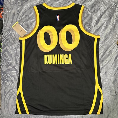 Jonathan Kuminga Jersey Golden State Warriors City Edition Large Black #00 Men s