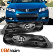 Fit 2012 2013 Civic 2 Dr Coupe Bumper Driving Clear Fog Lights Wswitch Bulbs