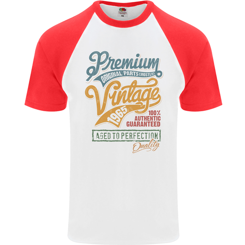Aged To Perfection 60th Geburtstag 1965 HERREN S/S Baseball - Picture 4 of 9