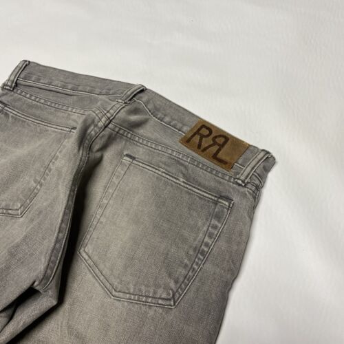 Double RL Ralph Lauren RRL Denim Jeans Selvedge Slim Fit Storm Grey 34 32 USA - Picture 4 of 17