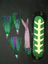 High Percentage Trolling Bait/Meat Rig/ Purple Haze Bite My Herring Strip/360