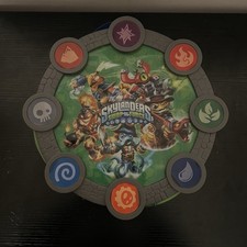 Skylanders Swap Force Green Round Carrying Case Bag Zipper Handle Nylon Plastic