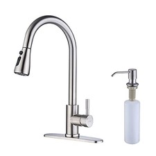 Brush Nickel Single Handle Pull Down Kitchen Faucet Brushed Nickel Standard