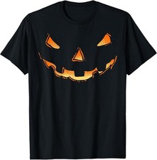 Jack O Lantern Halloween Pumpkin Face Costume Shirt Women T-Shirt C1