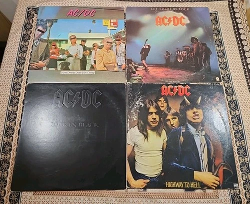 AC/DC LP LOT - Highway To Hell BACK IN BLACK Let There Be Rock DIRTY DEEDS ~VG+~