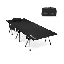 Gonex 31.5" Extra Wide Camping Cot with Leg Extenders 2 in 1 Portable Folding...
