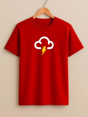 Stormy Weather Lightning T-Shirt, Gewitterwolke Symbol Herren Geschenk Tee