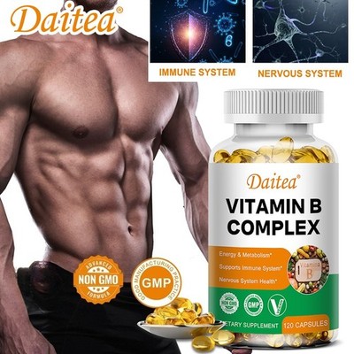 Vitamin-B-Komplex B2,B3,B6,B9, B12 30/60/120 Kapseln Für Immun Nerven Gesundheit
