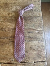 John W Nordstrom Silk Tie Made In USA 60x3 3/8 Red Blue Yellow Geometric