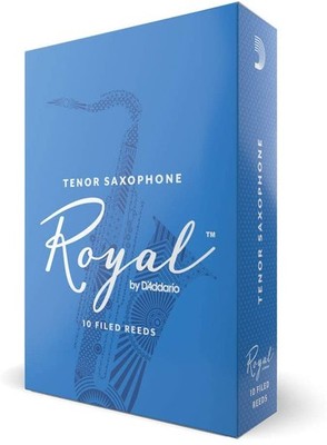 Rico Royal Tenor Saxophone Reeds, Strength 2.5, 10-pack