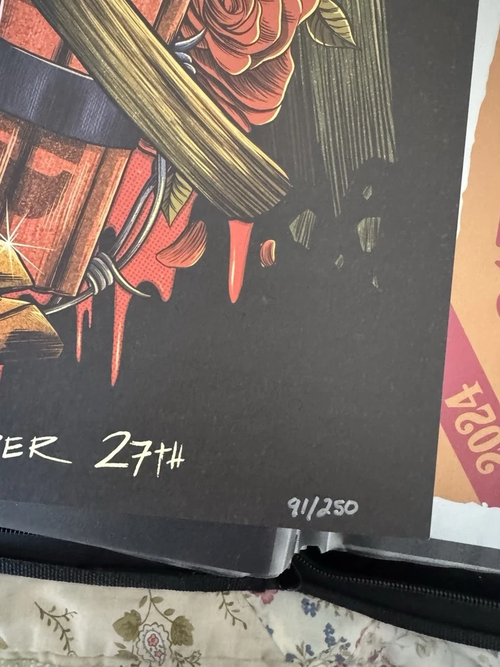 Póster de la gira de eventos Guns N Roses Denver CO 2023 #91 de solo 250 litografías Foto 3 de 4