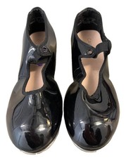 Capezio Tele Tone Tap Shoes Black Patent Mary Jane Women s Size 6.5M Style 3800