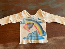 1970s Vintage Airbrushed Baby Tee Would Fit Preemie, Doll or Stuffie  GVC