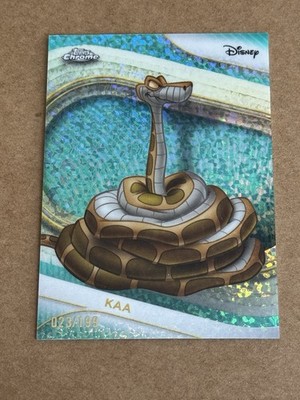 2025 Topps Disney Chrome Kaa Aqua Refractor 23/199