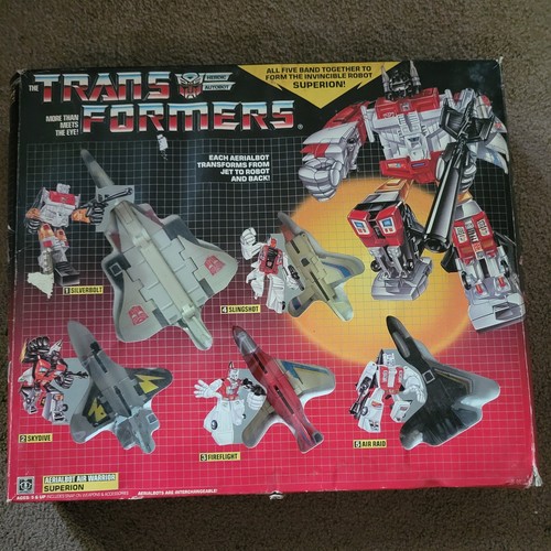 Superion 1985 G1 Transformers Gift Set Instructions Decals Box Damage READ