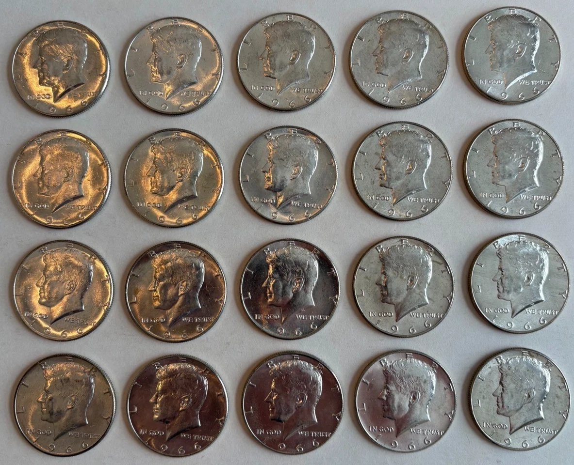 レア 1966年コレクション 1966 Silver US Kennedy Half Dollars 1964-Now for sale | eBay