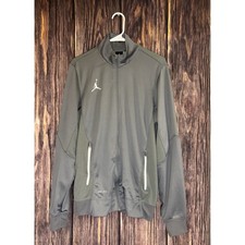 Air Jordan Jacket Mens Size S Gray Team Flight Dri Fit Basketball Track Adult