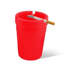 Car Ashtray, Self-Extinguishing Plastic Cup Holder Ash Tray Cigarette Trash Red