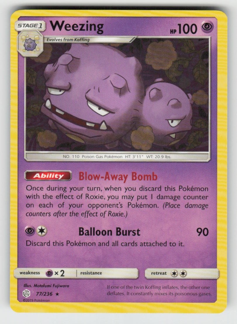 Weezing 77/236 Rare Cosmic Eclipse Near Mint