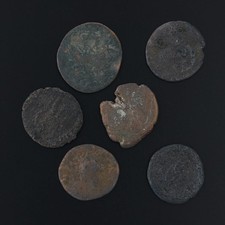 Ancient Coins Roman Artifacts Figural Mixed Lot of 6 B8061