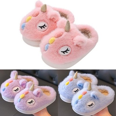 Kinder Plüsch Hausschuhe Mädchen Jungen Pantoffeln Kinderschuhe Slippers
