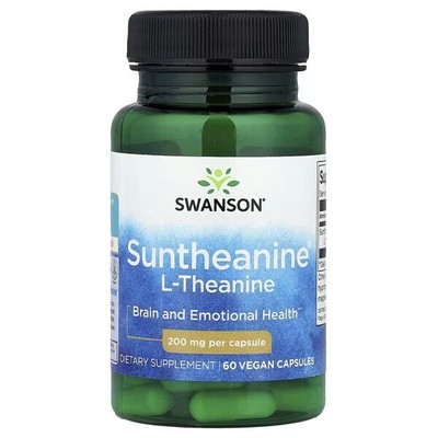 Swanson Suntheanine L-Theanine, 200mg - 60 vcaps (516,50 EUR/kg)