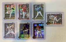 LOT OF (7) - 2025 Topps Chrome Baseball - All X-Fractor Rookie RC & MLB Vets