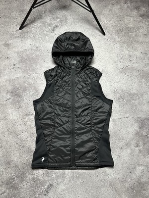 Peak Performance Alum Vest Womens Ski Touring Vest Hooded Size M Black 
