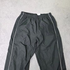 Reebok Mens L Track Pants Black White Piping ...