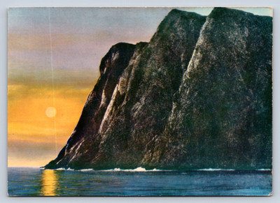Vintage Norway Nordkapp North Cape Scenic Postcard Mittet Printed