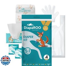 DiapaROO All-in-One Travel Diaper Changing Kit   5-in-1 Kit Disposable Diaper