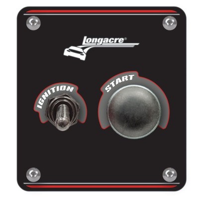 Longacre Race / Rally 86 x 92 mm 40 Amp Zündschalter Panel in schwarz - 44861