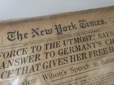 April 7th 1918 New York Times Newspaper “Force to the utmost.” April 7th 1918 New York Times Newspaper “Force to the utmost.”