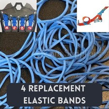 Replacement Elastic Bands For Hot Wheels Race Crate Finish Line - Pack of 4 Blue