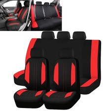 Universal Auto Car Seat Cover Full Set 5-seat Cloth Front Rear Split Bench Cover