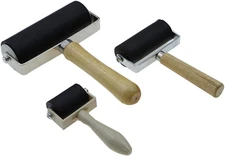 3 Pack Rubber Roller - Brayer Rollers with 3 Size for Crafting Brayer Rollers