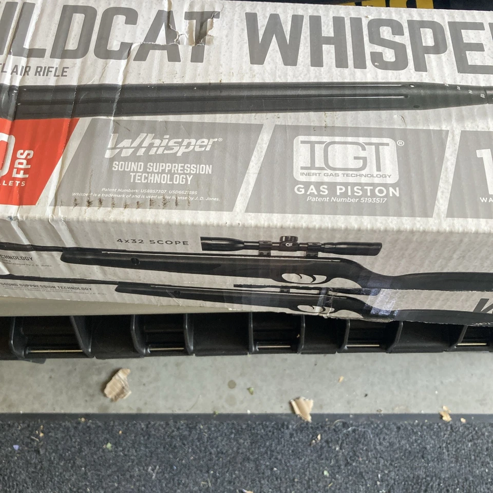Rifle de pellets de aire Gamo WILDCAT WHISPER .22 con óptica recubierta de objetivo de 4 X32 mm Foto 2 de 3