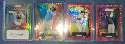 2024 Panini Prizm lot of 4 zach neto auto, Randy Johnson 2 other numbered NM