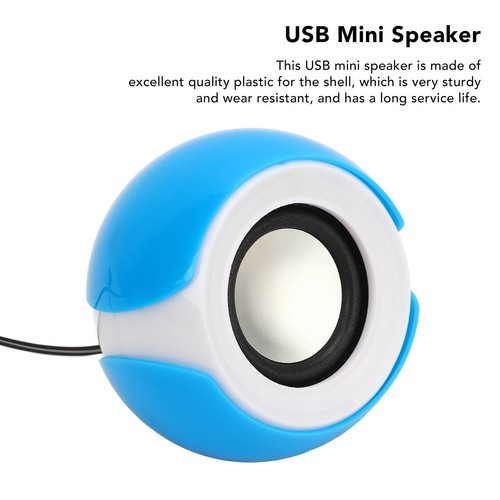 USB Mini Speaker Computer PC Stereo USB Powered Plastic Desktop External USB FO - Afbeelding 7 van 22