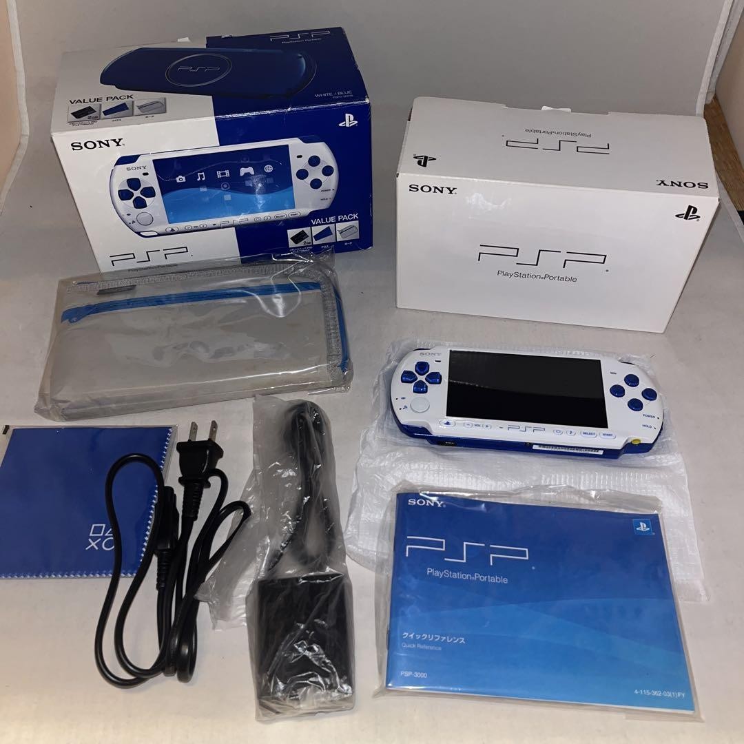 その他 PSP3000 White/BLue Sony PSP 3000 White and Blue Console - Consolevariations