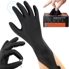 9 mil Heavy Duty Nitrile Gloves Latex Free Rubber, Chemical Resistant XL