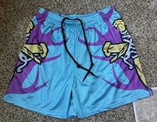 Eddie Guerrero Chalk Line Athletic Shorts M Blue Smackdown 2005 Authentic WWE