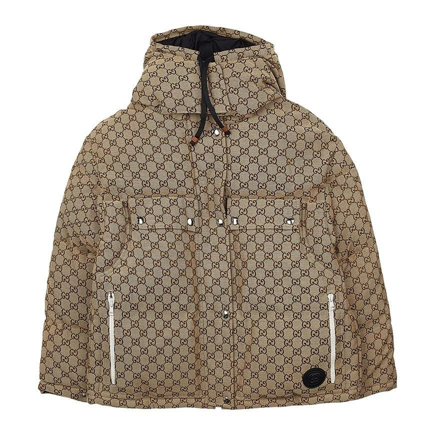 Gucci giacca donna GG cotone tela puffer 66509149