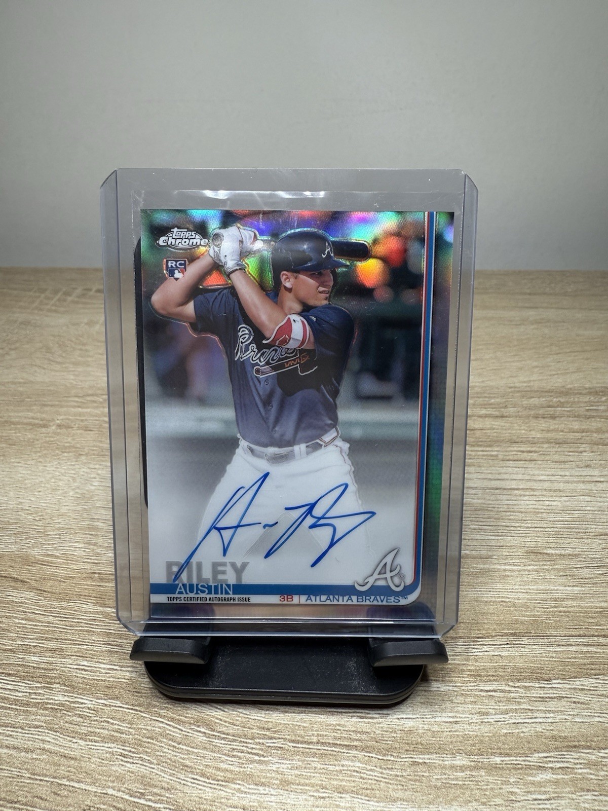 2019 Topps Chrome Austin Riley Rookie Refractor Auto /499